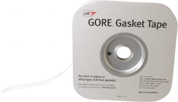 Made in USA - 0.02" Thick x 1" Wide, Gore-Tex Gasket Tape - 50' Long, White - Eagle Tool & Supply