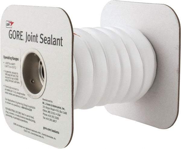 Value Collection - 15' Long x 1/2" Wide Gore Tex Joint Sealant - White, 1-1/8 to 1-1/2" Approximate Flange Form Width - Eagle Tool & Supply