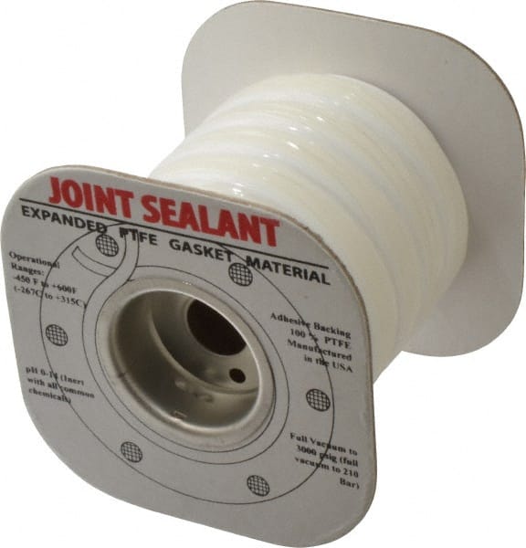 Made in USA - 15' Long x 5/8" Wide Economy PTFE Joint Sealant - Eagle Tool & Supply