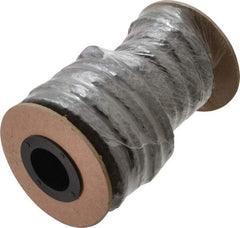 Made in USA - 3/8" x 9' Spool Length, Graphite Yarn Compression Packing - 3,500 Max psi, -450 to 6000° F, Dark Gray - Eagle Tool & Supply