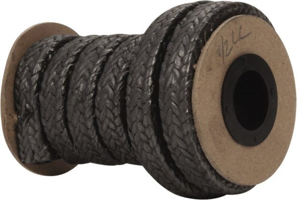 Made in USA - 1/2" x 5.2' Spool Length, Graphite Yarn Compression Packing - Eagle Tool & Supply
