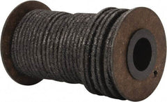 Made in USA - 1/8" x 50' Spool Length, Acrylic Fiber Graphite Yarn Compression Packing - 500° F Max, Dark Gray - Eagle Tool & Supply