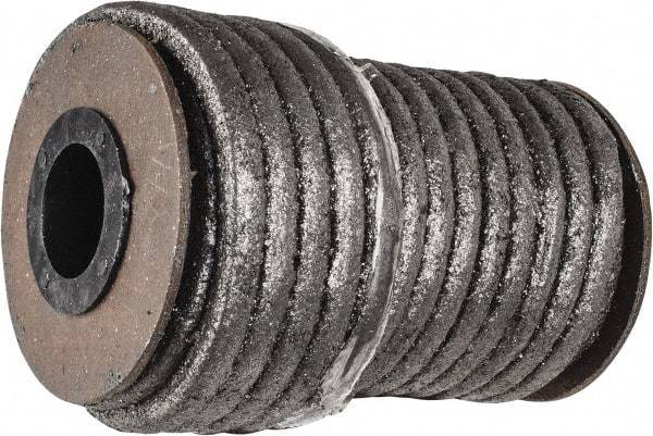 Made in USA - 1/4" x 29.4' Spool Length, Acrylic Fiber Graphite Yarn Compression Packing - 500° F Max, Dark Gray - Eagle Tool & Supply