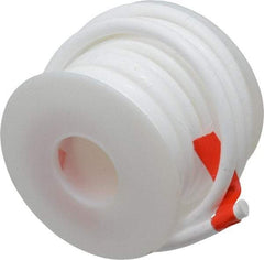 Made in USA - 7/32" x 15' Spool Length, PTFE Compression Packing - -450 to 550° F, White - Eagle Tool & Supply