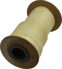 Made in USA - 3/16" x 16' Spool Length, PTFE/Aramid Composite Compression Packing - 2,500 Max psi, -50 to 550° F, Tan - Eagle Tool & Supply