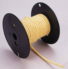 Made in USA - 3/16" x 44' Spool Length, TFE/Aramid Compression Packing - 5,000 Max psi, -100 to 500° F, Yellow - Eagle Tool & Supply