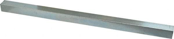 Made in USA - 12" Long x 5/8" High x 5/8" Wide, Zinc-Plated Oversized Key Stock - C1018 Steel - Eagle Tool & Supply