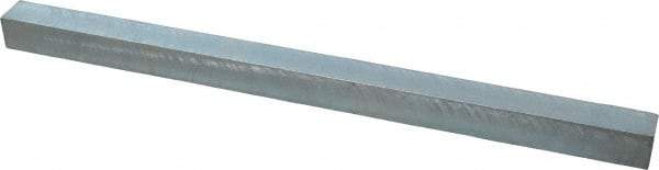 Made in USA - 12" Long x 11/16" High x 11/16" Wide, Zinc-Plated Oversized Key Stock - C1018 Steel - Eagle Tool & Supply