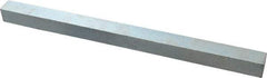 Made in USA - 12" Long x 3/4" High x 3/4" Wide, Zinc-Plated Oversized Key Stock - C1018 Steel - Eagle Tool & Supply