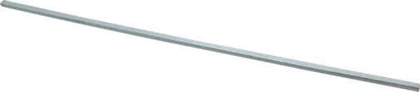 Made in USA - 12" Long, Zinc-Plated Step Key Stock for Shafts - C1018 Steel - Eagle Tool & Supply