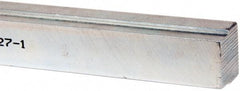 Made in USA - 12" Long, Zinc-Plated Step Key Stock for Shafts - C1018 Steel - Eagle Tool & Supply