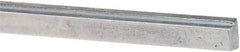 Made in USA - 12" Long, Zinc-Plated Step Key Stock for Gears - C1018 Steel - Eagle Tool & Supply