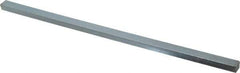 Made in USA - 12" Long, Zinc-Plated Step Key Stock for Gears - C1018 Steel - Eagle Tool & Supply