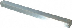 Made in USA - 12" Long, Zinc-Plated Step Key Stock for Gears - C1018 Steel - Eagle Tool & Supply