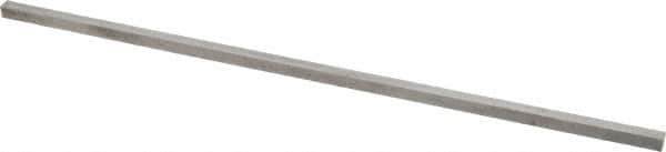 Made in USA - 12" Long x 1/4" High x 1/4" Wide, Undersized Key Stock - Type 316 Stainless Steel - Eagle Tool & Supply