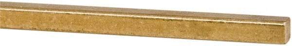 Made in USA - 12" Long x 3/16" High x 3/16" Wide, Over/Undersized Key Stock - Alloy 360 Brass - Eagle Tool & Supply