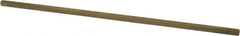 Made in USA - 12" Long x 1/4" High x 1/4" Wide, Over/Undersized Key Stock - Alloy 360 Brass - Eagle Tool & Supply