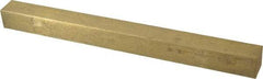 Made in USA - 12" Long x 1" High x 1" Wide, Over/Undersized Key Stock - Alloy 360 Brass - Eagle Tool & Supply