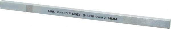 Value Collection - 12" Long, Zinc-Plated Oversized Key Stock - C1045 Steel - Eagle Tool & Supply