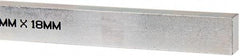 Made in USA - 12" Long, Zinc-Plated Oversized Key Stock - C1045 Steel - Eagle Tool & Supply