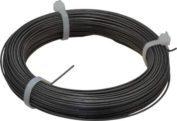 Value Collection - 23 Gage, 0.051 Inch Diameter x 144 Ft. Long, High Carbon Steel, Tempered Music Wire Coil - ASTM A228, 1 Lb. Shipping Weight - Eagle Tool & Supply