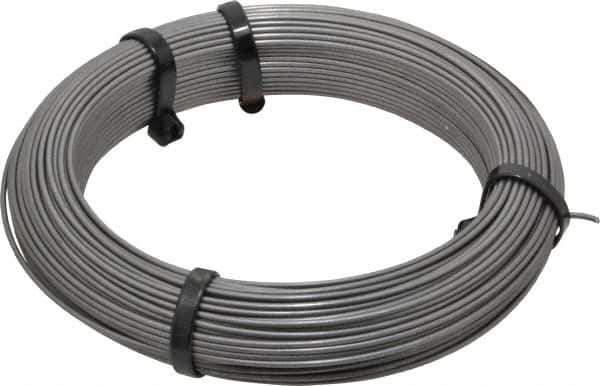 Value Collection - 24 Gage, 0.055 Inch Diameter x 124 Ft. Long, High Carbon Steel, Tempered Music Wire Coil - ASTM A228, 1 Lb. Shipping Weight - Eagle Tool & Supply
