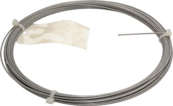 Value Collection - 30 Gage, 0.08 Inch Diameter x 59 Ft. Long, 302/304 Music Wire Coil - ASTM A580, 1 Lb. Shipping Weight - Eagle Tool & Supply