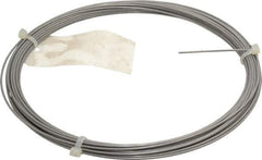 Value Collection - 30 Gage, 0.08 Inch Diameter x 59 Ft. Long, 302/304 Music Wire Coil - ASTM A580, 1 Lb. Shipping Weight - Eagle Tool & Supply