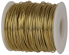 Made in USA - 24 Gage, 0.0201 Inch Diameter x 853 Ft. Long, Soft Brass Wire - 1 Lb. Shipping Weight - Eagle Tool & Supply