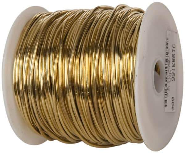 Made in USA - 12 Gage, 0.0808 Inch Diameter x 260 Ft. Long, Soft Brass Wire - 5 Lb. Shipping Weight - Eagle Tool & Supply