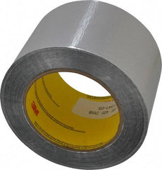 3M - 3" x 55m Silver Foil Tape - 4.6 mil, Acrylic Adhesive, Aluminum Foil Backing, 30 Lb/ln Tensile Strength, -65.2°F to 300°F, Series 425 - Eagle Tool & Supply