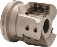Iscar - 3 Inserts, 2" Cut Diam, 3/4" Arbor Diam, 0.827" Max Depth of Cut, Indexable Square-Shoulder Face Mill - 0/90° Lead Angle, 2" High, HP AD.. 2207.. Insert Compatibility, Series HP F90AT - Eagle Tool & Supply