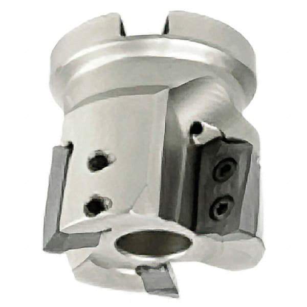 Iscar - 6 Inserts, 3" Cut Diam, 1" Arbor Diam, 0.827" Max Depth of Cut, Indexable Square-Shoulder Face Mill - 0/90° Lead Angle, 2" High, HP ADCR 2207.., HP ADCT 2207.., HP ADKT 2207.. Insert Compatibility, Series HP F90AT - Eagle Tool & Supply