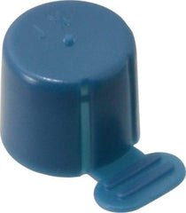 Caplugs - 1/4 NPT ID, Tear-Tab Cap - Polyethylene, Blue - Eagle Tool & Supply