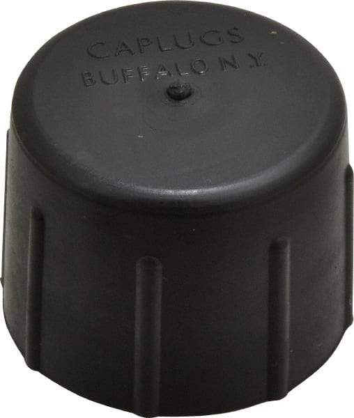 Caplugs - 1 NPT ID, Quick-Lock Cap - Polyethylene, Black - Eagle Tool & Supply