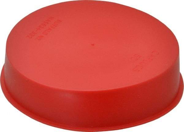 Caplugs - Press Fit Plug - 3 NPT" OD, Polyethylene, Red - Eagle Tool & Supply