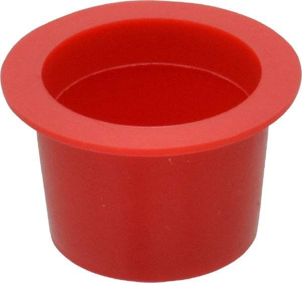 Caplugs - 1/4 NPT ID, Press Fit Cap - Polyethylene, Red - Eagle Tool & Supply