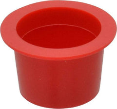 Caplugs - 1/4 NPT ID, Press Fit Cap - Polyethylene, Red - Eagle Tool & Supply