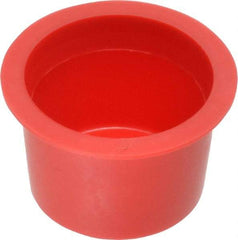 Caplugs - 1/2 NPT ID, Press Fit Cap - Polyethylene, Red - Eagle Tool & Supply
