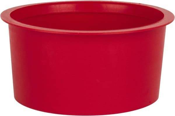 Caplugs - 1-1/2 NPT ID, Press Fit Cap - Polyethylene, Red - Eagle Tool & Supply