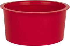 Caplugs - 1-1/2 NPT ID, Press Fit Cap - Polyethylene, Red - Eagle Tool & Supply