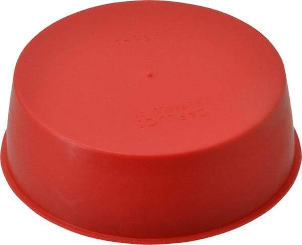Caplugs - 3 NPT ID, Press Fit Cap - Polyethylene, Red - Eagle Tool & Supply