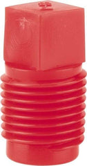 Caplugs - Square Head Plug - 1/8" OD, Polyethylene, Red - Eagle Tool & Supply