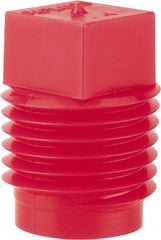 Caplugs - Square Head Plug - 1/4" OD, Polyethylene, Red - Eagle Tool & Supply