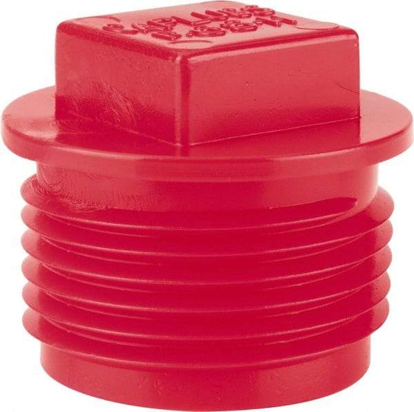 Caplugs - Square Head Plug - 3/4" OD, Polyethylene, Red - Eagle Tool & Supply