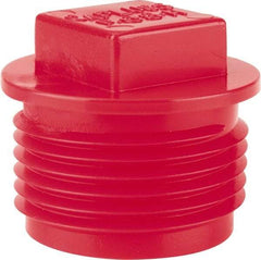 Caplugs - Square Head Plug - 3/4" OD, Polyethylene, Red - Eagle Tool & Supply