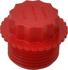 Caplugs - Serrated Round Head Plug - 3/4 NPS" OD, Polyethylene, Red - Eagle Tool & Supply