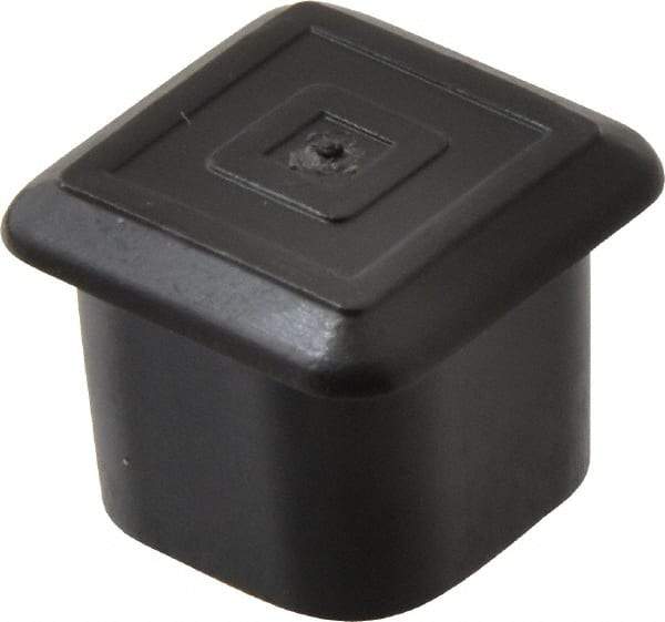 Caplugs - Square Head Plug - 3/4" OD, 1/2" Long, Polyethylene, Black - Eagle Tool & Supply