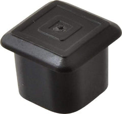 Caplugs - Square Head Plug - 3/4" OD, 1/2" Long, Polyethylene, Black - Eagle Tool & Supply