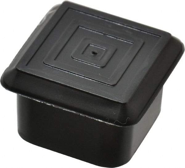 Caplugs - Square Head Plug - 1" OD, 1/2" Long, Polyethylene, Black - Eagle Tool & Supply